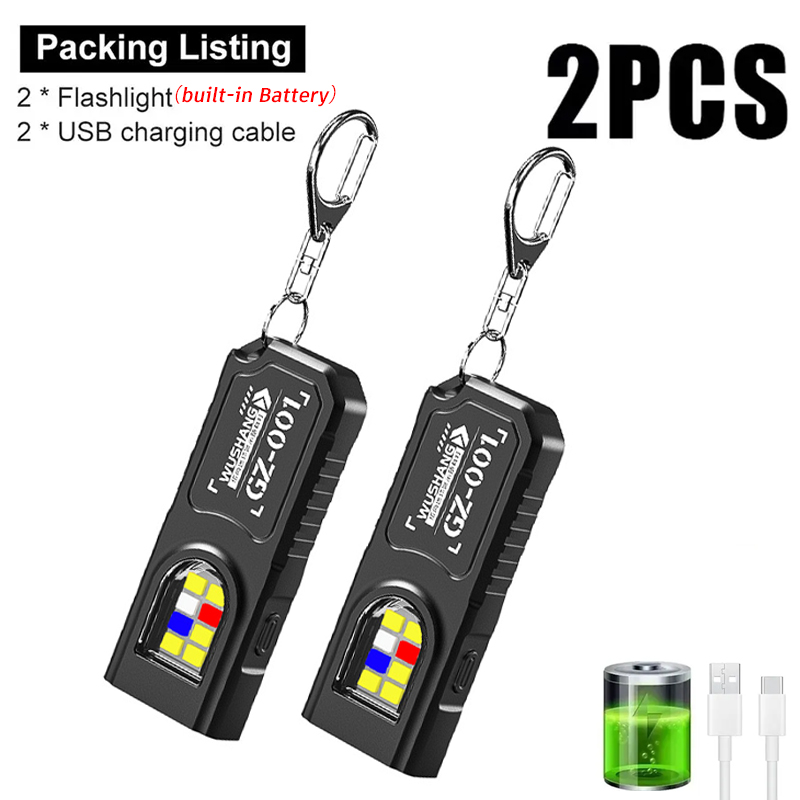 Outdoor Adventures - Многофункциональный фонарик-брелок с USB-зарядкой, мини-фонарик с