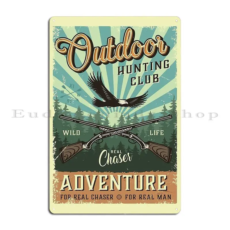 Металлическая винтажная таблич – обзор и цена Outdoor Adventure Club